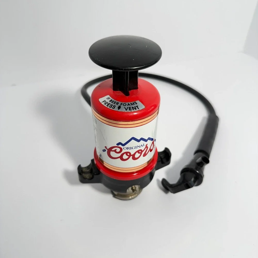 Vintage Coors 1992 Original Beer Keg Party Pump Manual Hand Tap Dispenser Red